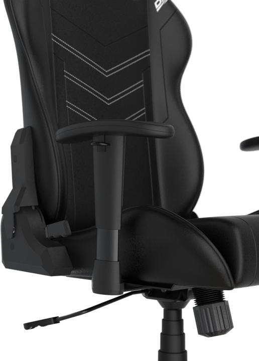 Produktbild DXRacer Prince Gaming Chair Regular L, PVC, schwarz schwarz mit weissen Nähten