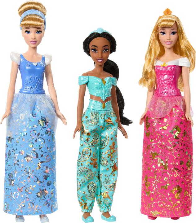 Actual product image Mattel Disney Princess Fashion Doll 7-Pack with Accessories, Story Sparkle Princess, Inspired by Movies