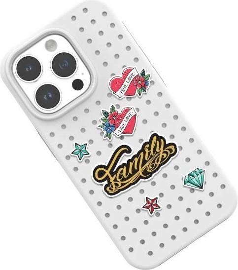 Produktbild Pinifit Zestaw Etui Pinit Dynamic + Tattoo Pin iPhone 14 6.1" czarny/black wzór 1