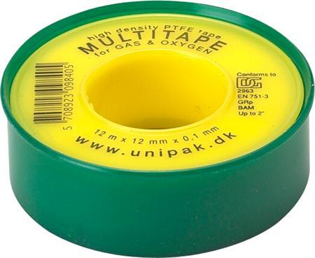 Actual product image Unipak Gevindtape f/gas 12mm - Multitape Ptfe D6-2963