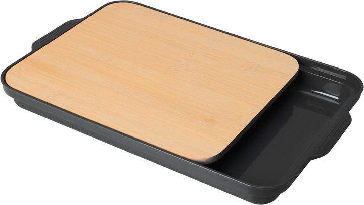 Actual product image Casativo Bamboo chopping board with black drip tray