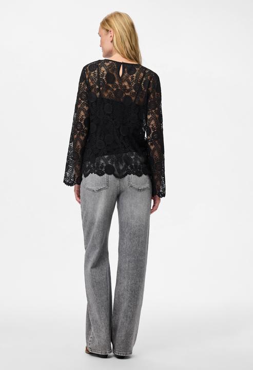Produktbild Pieces Pcolline Ls Lace O-Neck Top Wvn Noos (S)