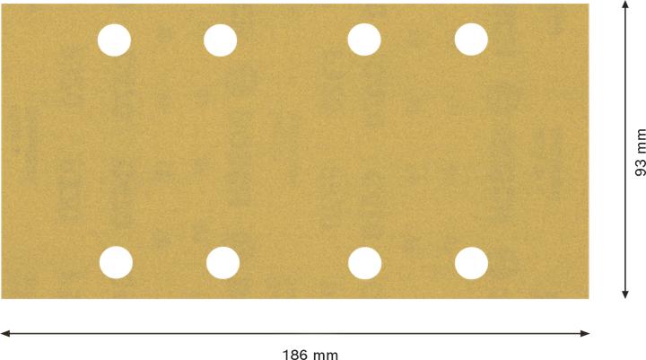 Actual product image Bosch Professional Zubehör EXPERT C470 Sandpaper with 8 holes for orbital sander, 93 x 186 mm, G 320, 10 pcs. (320)