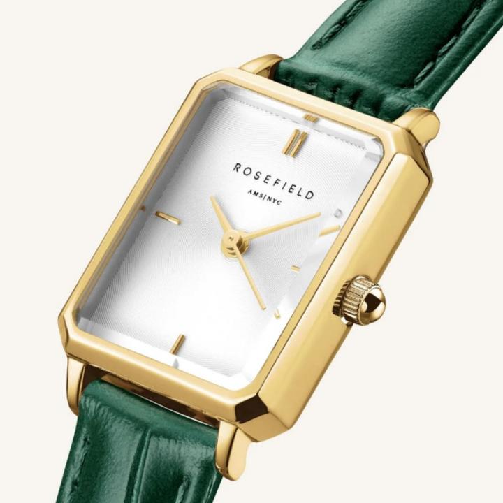 Image du produit Rosefield Montre Octagon XS White Emerald Leather Gold (Montre analogique)