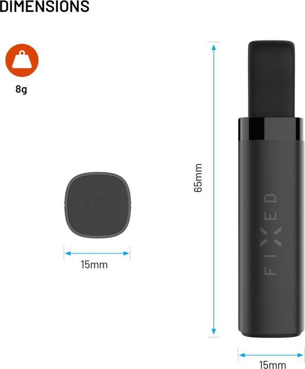 Actual product image Fixed Tag Bleibe mit Find My Support Black (Android, iOS)