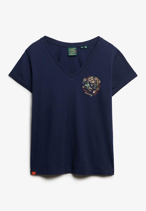 Actual product image Superdry Suika Metallic Relaxed Vee Tee (XS)