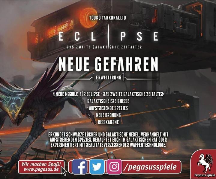Image du produit Pegasus Eclipse : Nouveaux dangers, jeu de plateau, pour 2-6 joueurs, à partir de 14 ans (DE-Extension (Allemand)