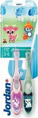 Actual product image Jordan Step By Step Toothbrush For Kids 3-5 Years Soft (Extra soft, 2 x)