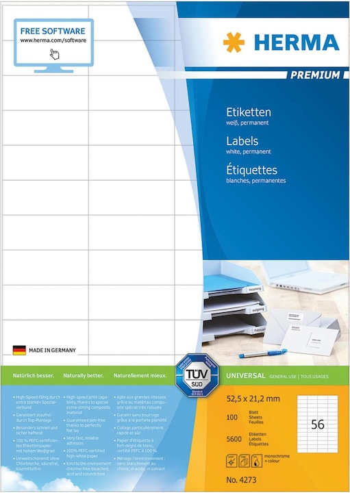 Produktbild Herma Universal Etiketten A4