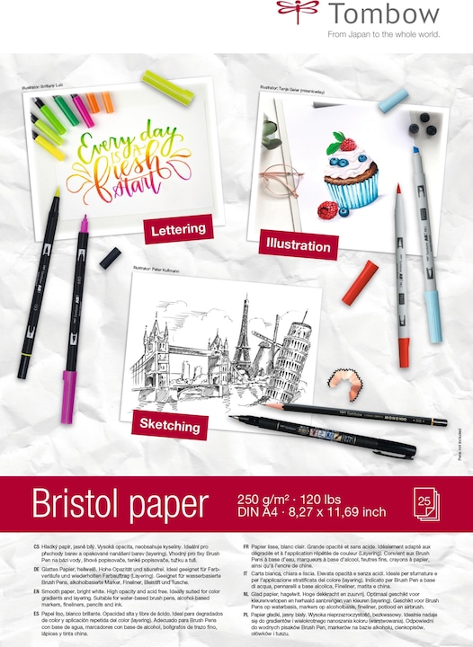 Actual product image Tombow Drawing pad Bristol (A4, Plain, Hardcover)