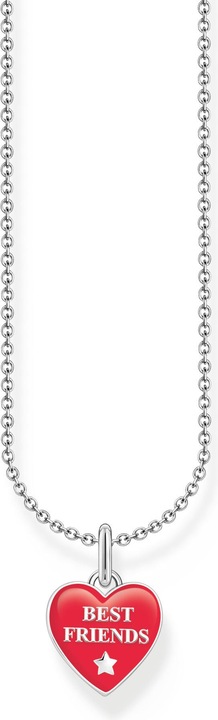Thomas Sabo Kette mit Best-Friends-Anhänger Silber (Kaltemail, 925 Sterlingsilber, 38 - 45 cm)