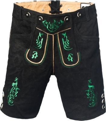 Image du produit PartyChimp Short en cuir Otto Noir/Vert Taille M (M)