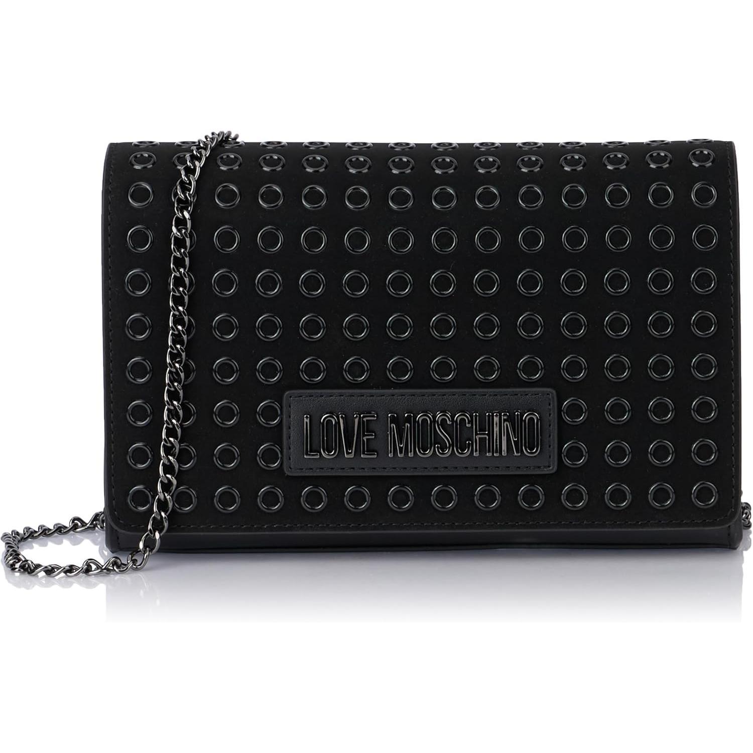 Love Moschino, Vrouwen, Handtas, Schultertasche mit Eyelets, Zwart