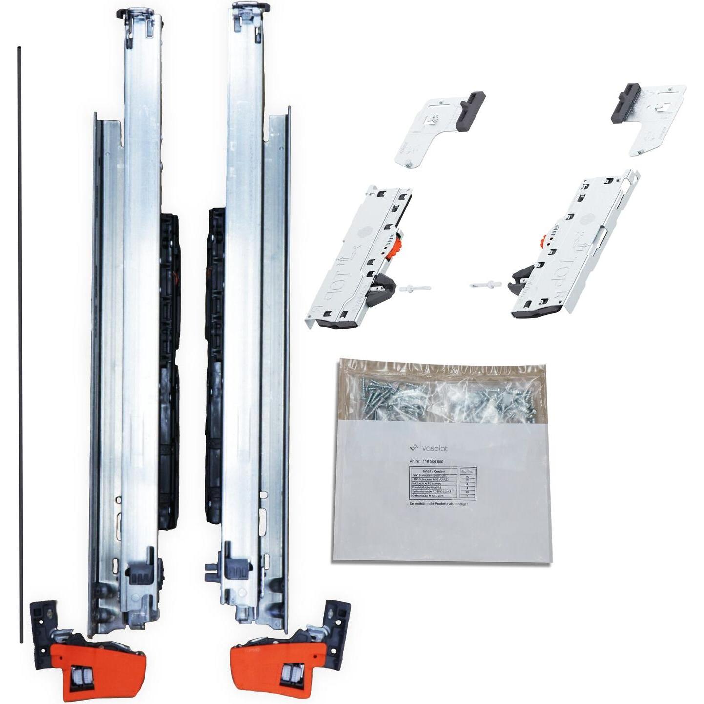 Vasalat, Schubladenauszüge, BLUM MOVENTO BLUMOTION S 766H Schubladenschienen, 580mm Auszug 70kg mit TIP-ON