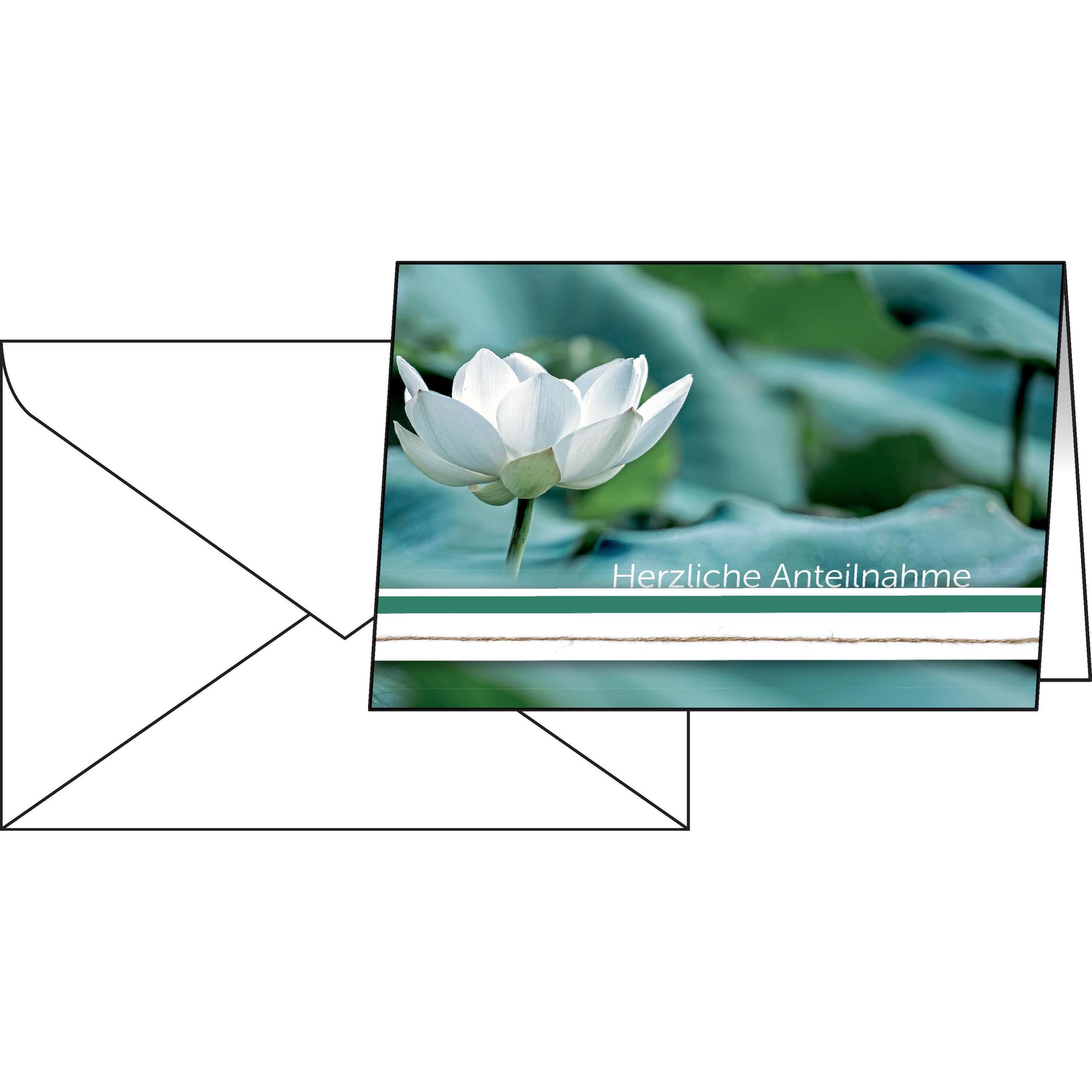 Thumbnail - Sigel, Kopierpapier, 10 Trauerkarten Water Lily DIN A6 (220 g/m², 10 x)