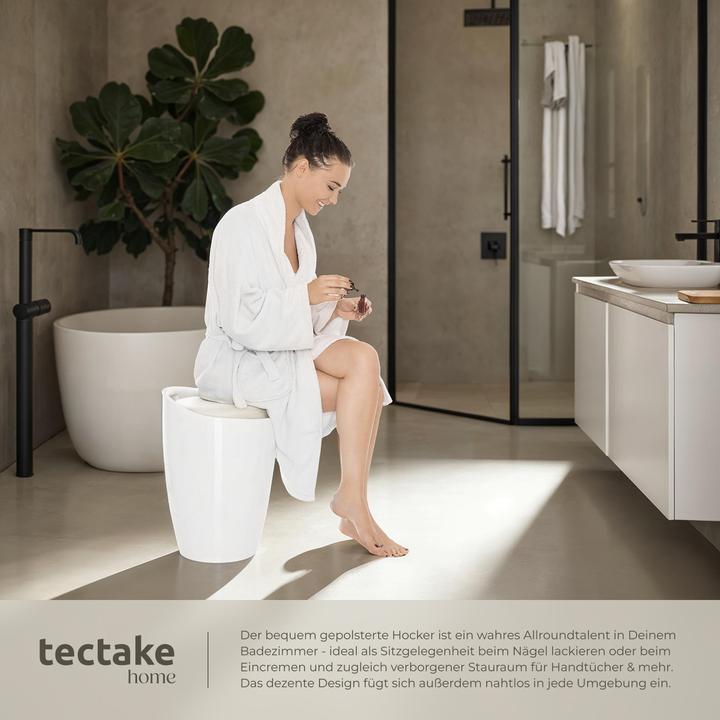 Actual product image tectake Bathroom stool