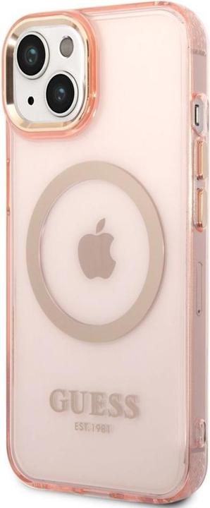 Produktbild Guess Translucent MagSafe Compatible Case für Apple iPhone 14 Plus - pink (Apple iPhone 14 Plus, Apple iPhone 15 Plus)