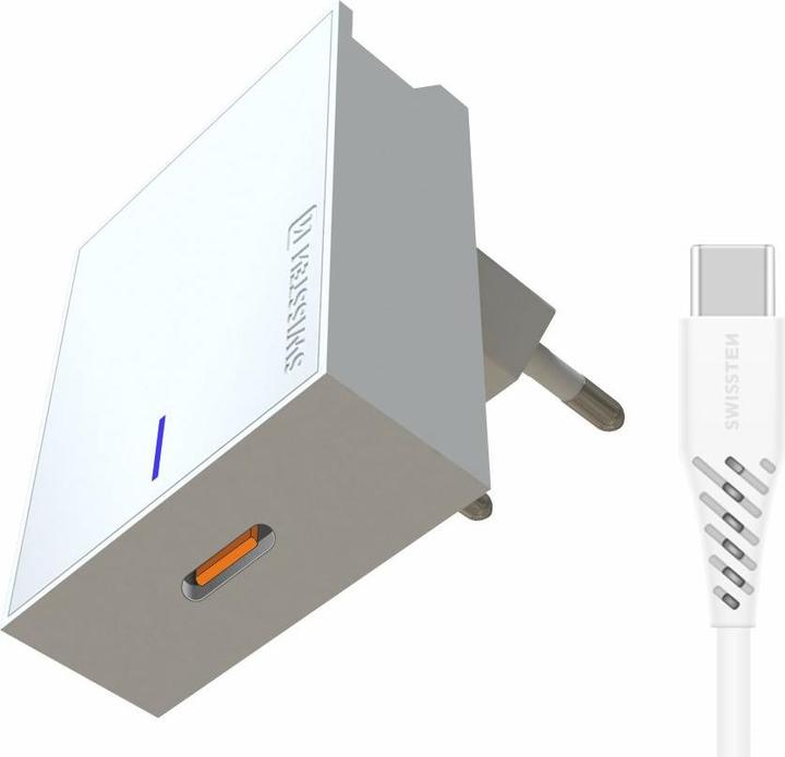 Image du produit Swissten Chargeur USB pour Samsung Super Fast Charging 25W + câble de données USB-C/USB-C 1,2 M (25 W)