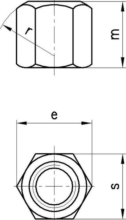 Actual product image Amf Hexagon nut (M12)