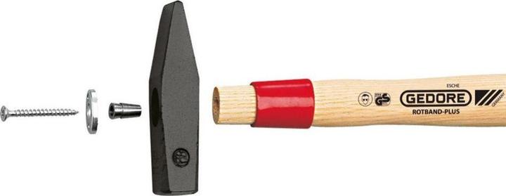 Produktbild Gedore 600 H-200 Schlosserhammer ROTBAND-PLUS mit Hickorystiel, 200 g (200 g)