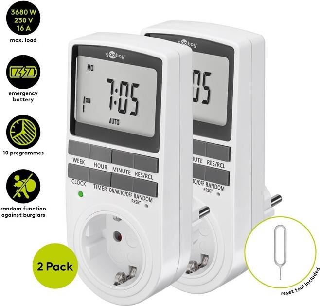 Image du produit Goobay Minuterie numérique, lot de 2