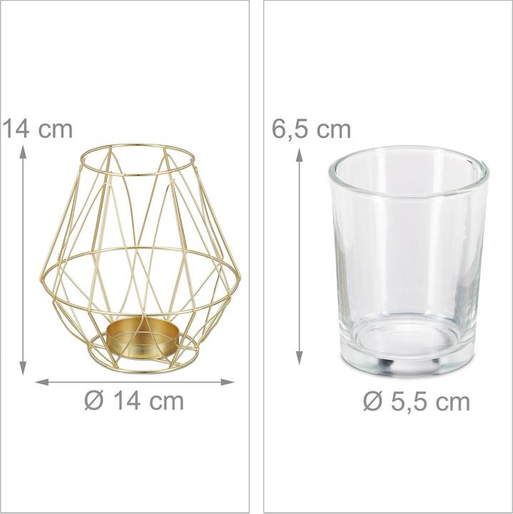 Actual product image Relaxdays Tealight holder (14 x 14 x 14 cm)