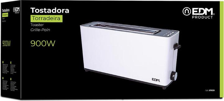 Produktbild EDM Toaster 07639 White Design 900 W