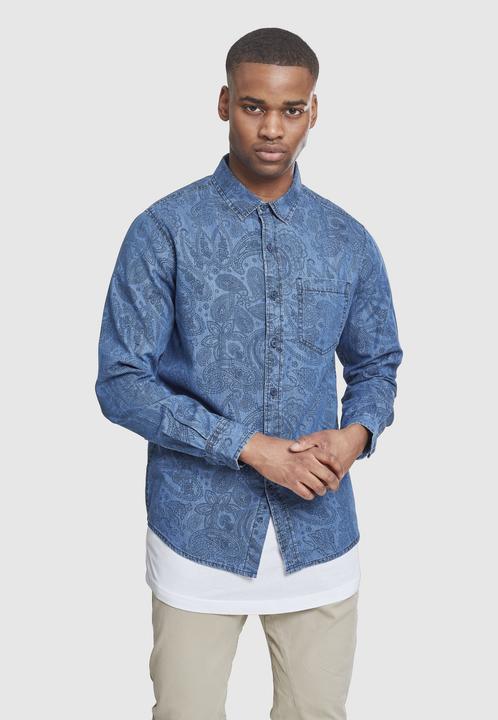 Produktbild Urban Classics Printed Paisley Denim Shirt (S)