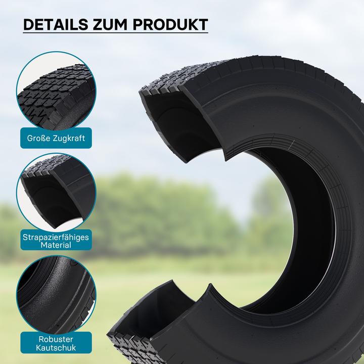 Actual product image Wiltec Lawn mower tyre 16x6.50-8 4PR for ride-on mowers hand carts (Lawn mower, Garden machinery spare parts)