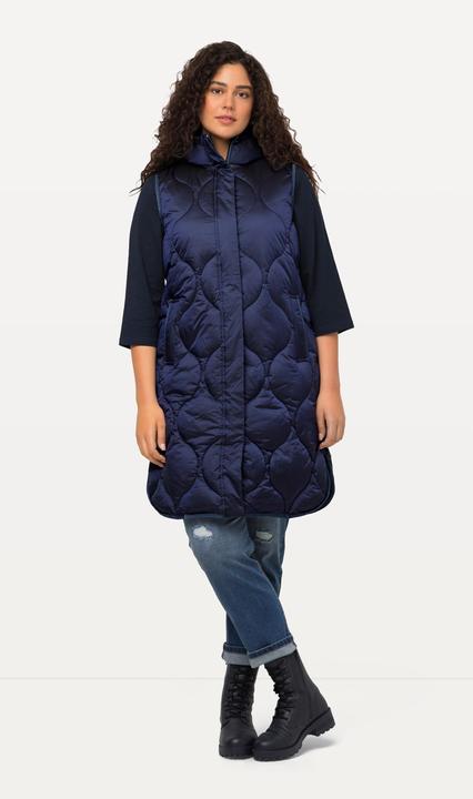 Immagine prodotto Ulla Popken Gilet trapuntato e idrorepellente HYPRAR con taglio lungo e zip a doppio cursore (42, 44)