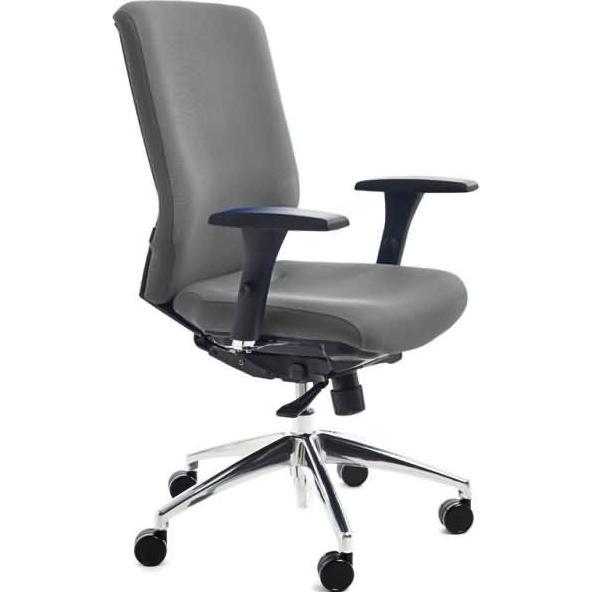 Rocada, Bürostuhl, Bürodrehstuhl mit Armlehnen grau