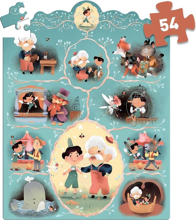 Immagine prodotto Djeco Geschichtenpuzzle Pinocchio 54 Teile (54 pezzi)