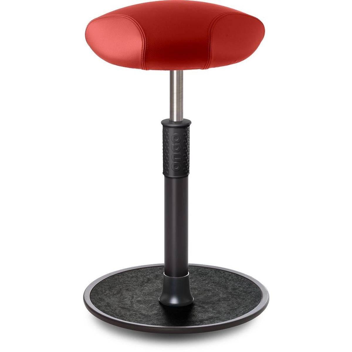 Ongo, Bürostuhl, Sitz- Stehhocker Free Tall Triangel Boxmark Leder Rot schwarz /schwarz