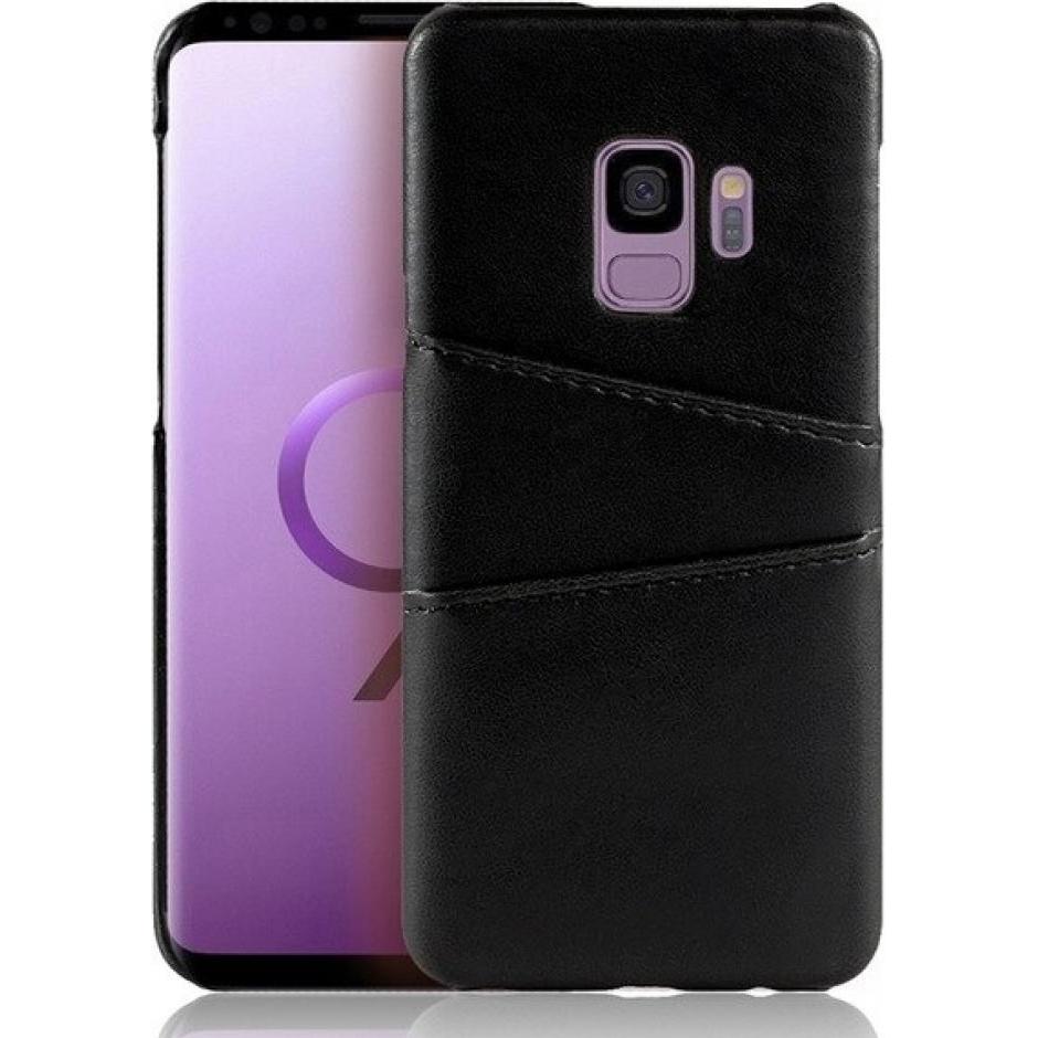 Thumbnail - Screenguard Samsung Galaxy S9 CardCaddy Leder Backcase mit Kartenfächern (Samsung Galaxy S9+), Smartphone Hülle, Schwarz