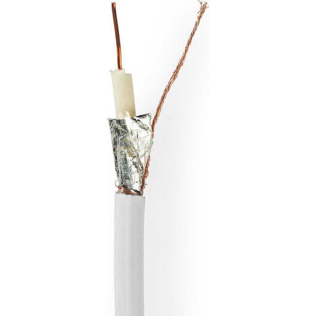 Thumbnail - Nedis Antennenkabel auf Rolle RG6T 75 Ohm Doppelt geschirmt ECA 100.0 m Koax PVC Weiss Rolle (75 dB, Antennenkabel), Ant...