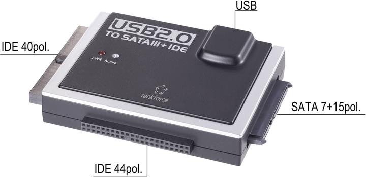 Immagine prodotto Renkforce Convertitore da USB 2.0 a IDE+SATA