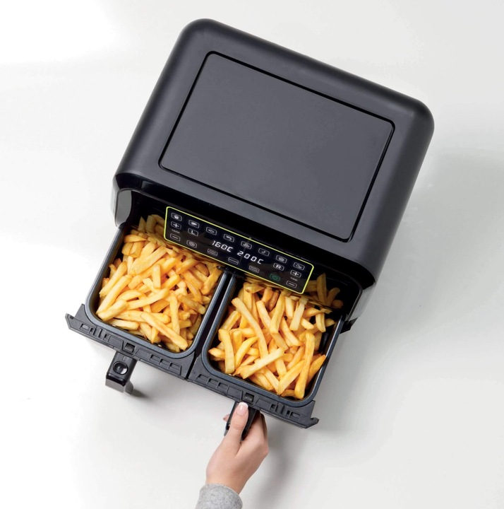 Immagine prodotto Ariete 4623 Airy Fryer Dual, Friggitrice ad aria con doppio cestello, 1700 W, Capacità 8L, 3 Funzioni di co