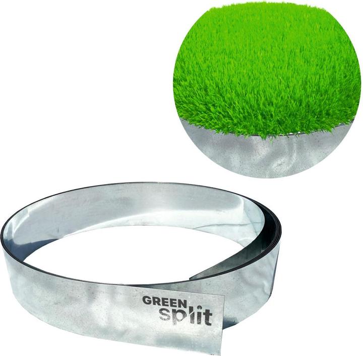 Green Split Rasenkantenband Metall Alu/Zink 15 cm (1000 cm)