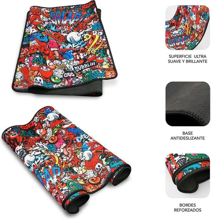 Actual product image Subblim Alfombrilla Graffiti XL Mouse Pad (XL)