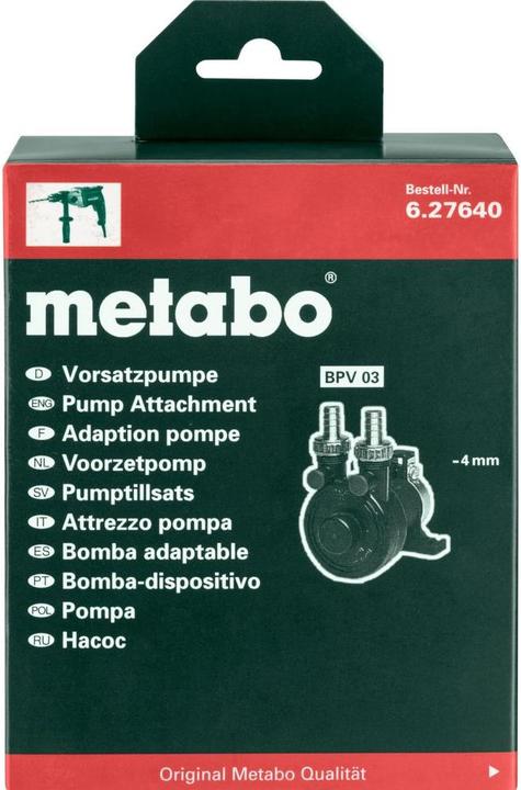Produktbild Metabo Bohrmaschinenpumpe Vorsatzpumpe BPV 03 (Bohrmaschinenpumpe)
