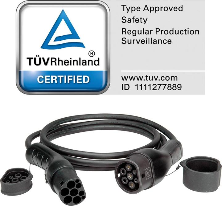 Produktbild Roline E-Auto Ladekabel (Typ 2, 11 kW, 16 A, 7.50 m)