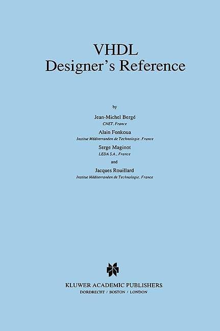Produktbild VHDL Designer's Reference (Englisch)