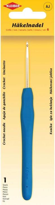 Kleiber H„kelnadel, Gr”áe 4, Kunststoffgriff, blau
