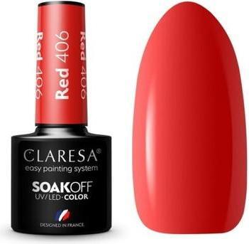 Actual product image Claresa 406 Red UV Nail Polish 5ml (UV gel varnish)