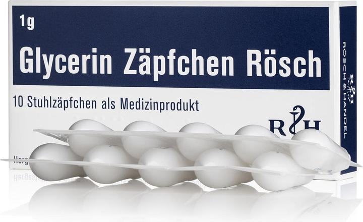 Produktbild Rösch & Handel Glycerinzäpfchen 1 g 10 Stk (10 Stück, 10 ml)