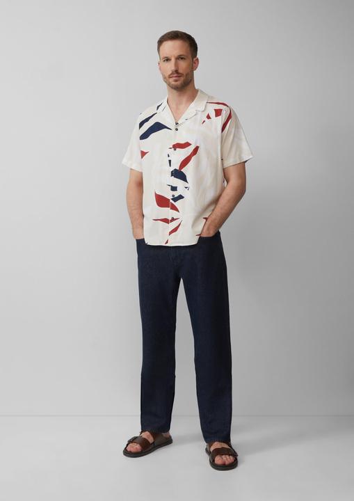 Produktbild S.Oliver Hemd Resort Fit: Gemustertes Kurzarmhemd aus Viskosemix (XXL)