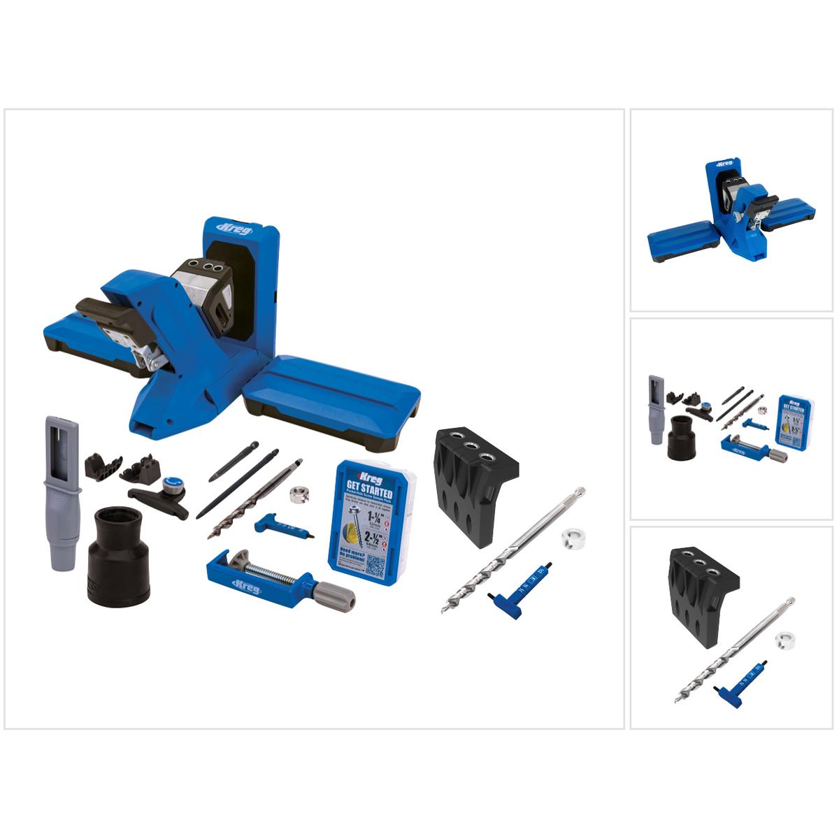 Kreg, Zubehör Maschine, Pocket Hole Jig 720 PRO Taschenloch Bohrschablone + Basis Station + Micro Bohrschablone + Stufe