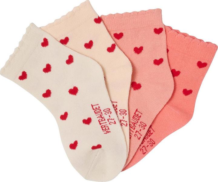 Produktbild Vertbaudet 4er-Pack Mädchen Socken mit Herzmotiv (4er Pack, 35 - 38)