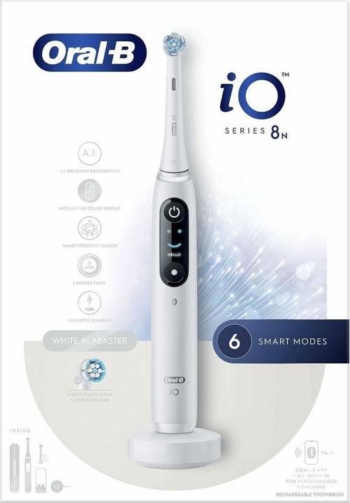 Produktbild Oral-B iO Series 8n wit met extra opzetborstel (Oszillierende Zahnbürste)