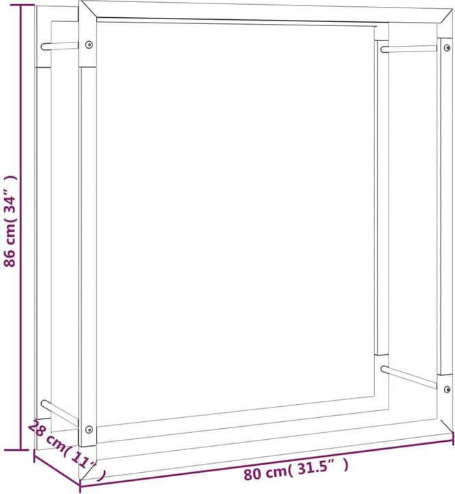 Actual product image vidaXL Kaminholzregal